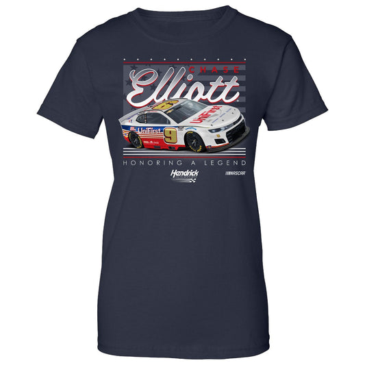 Chase Elliott #9 Unifirst Darlington Throwback Women's T-shirt