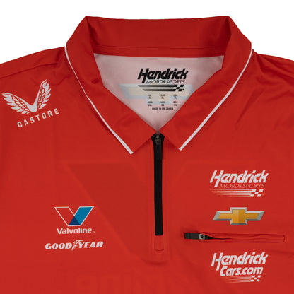 Kyle Larson #5 Castore Valvoline Red Polo Shirt