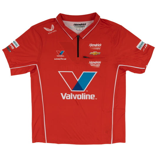 Kyle Larson #5 Castore Valvoline Red Polo Shirt