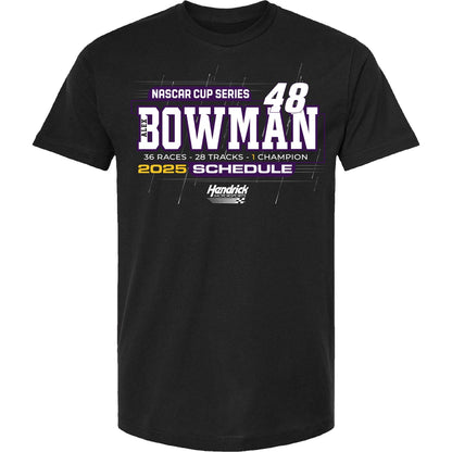 Alex Bowman #48 2025 Schedule T-shirt