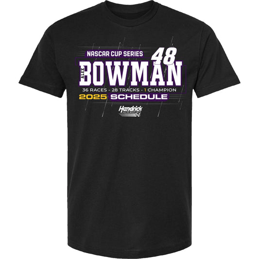 Alex Bowman #48 2025 Schedule T-shirt
