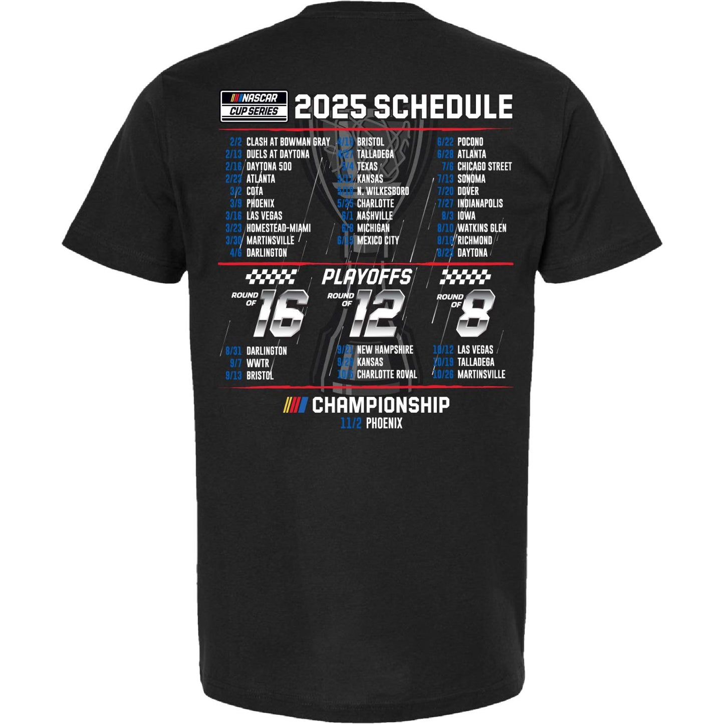 Alex Bowman #48 2025 Schedule T-shirt