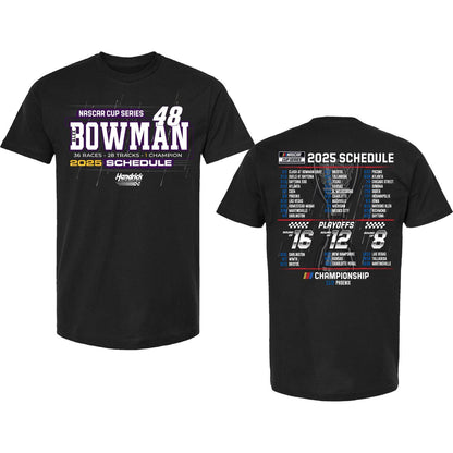 Alex Bowman #48 2025 Schedule T-shirt