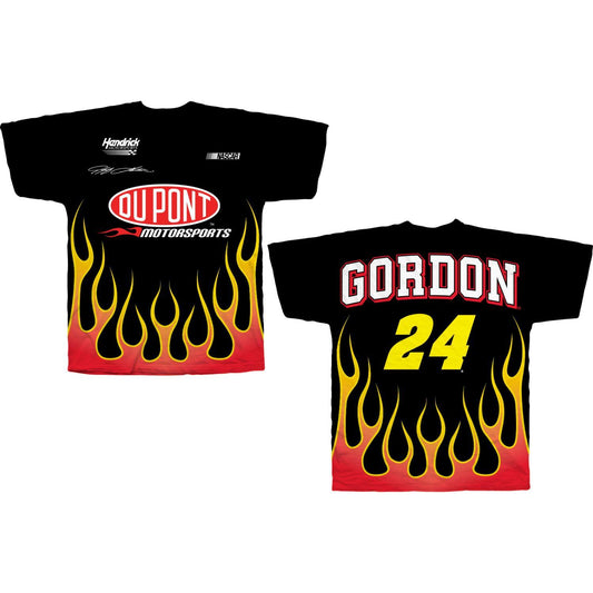 Jeff Gordon #24 Dupont Total Print Flame T-shirt