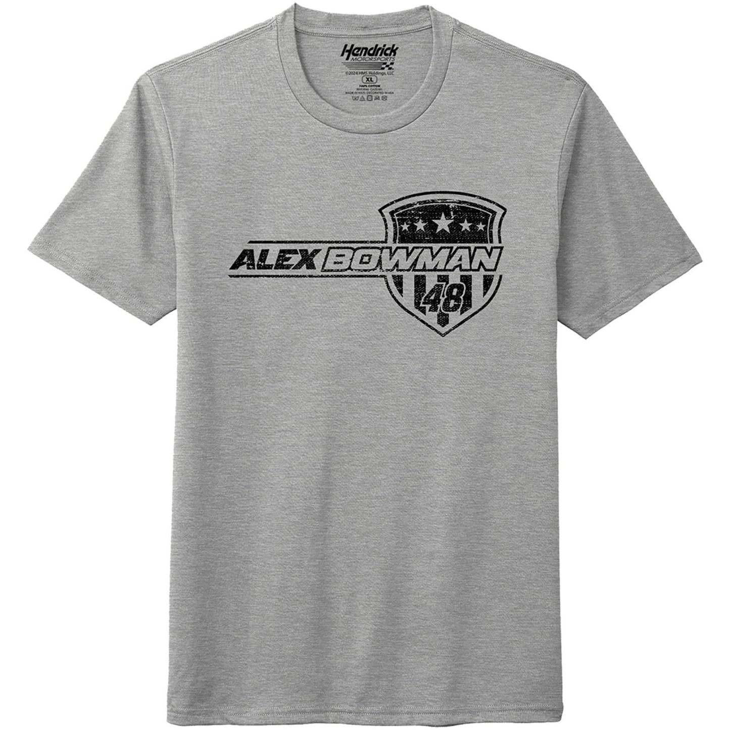 Alex Bowman #48 Gray Patriotic T-shirt