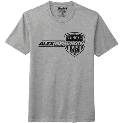 Alex Bowman #48 Gray Patriotic T-shirt