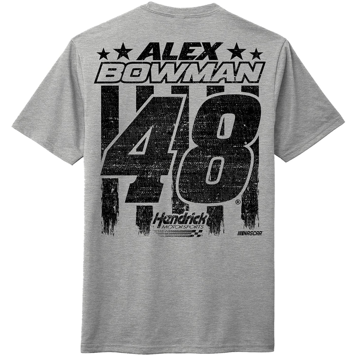 Alex Bowman #48 Gray Patriotic T-shirt