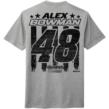 Alex Bowman #48 Gray Patriotic T-shirt