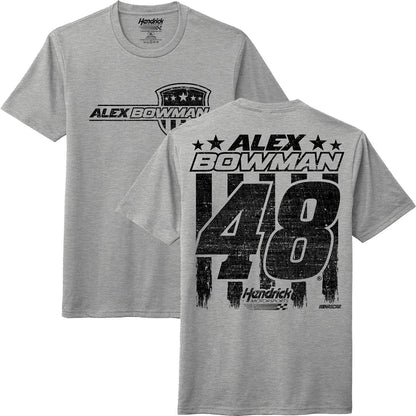 Alex Bowman #48 Gray Patriotic T-shirt