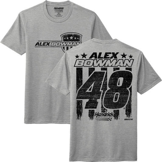 Alex Bowman #48 Gray Patriotic T-shirt