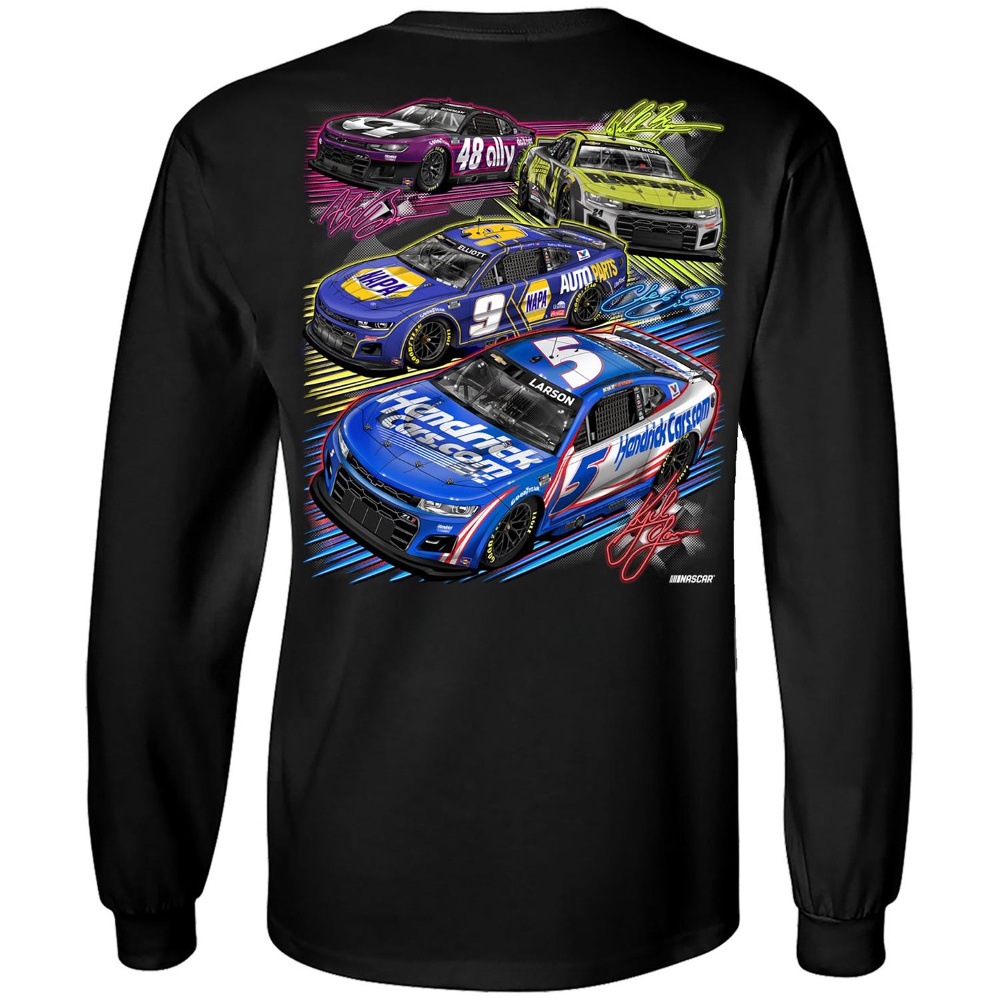 Hendrick Motorsports 2025 4 Car Longsleeve T-shirt