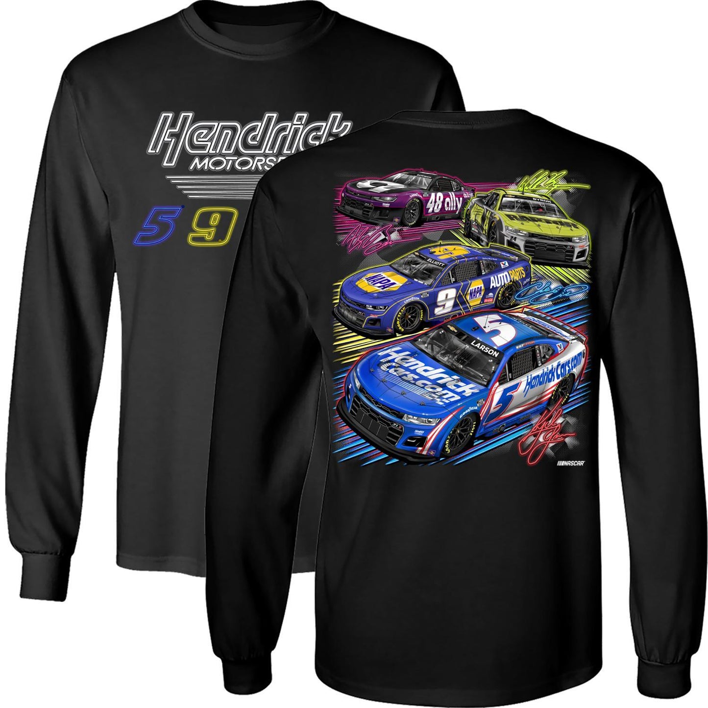 Hendrick Motorsports 2025 4 Car Longsleeve T-shirt