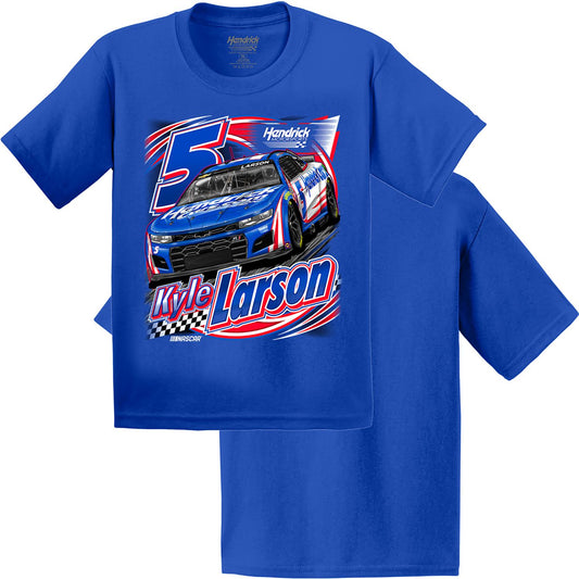 Kyle Larson #5 Youth HendrickCars.com Royal T-shirt