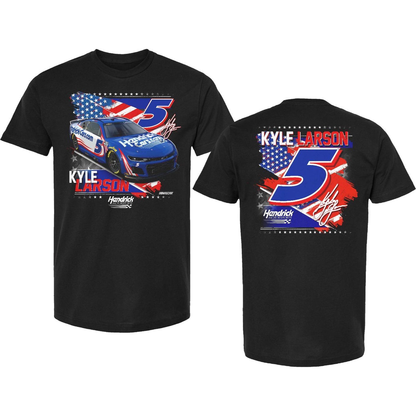 Kyle Larson #5 Patriotic HendrickCars.com T-shirt