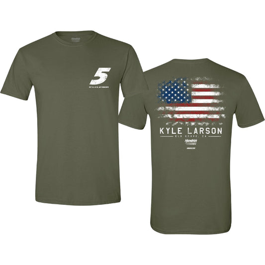 Kyle Larson #5 Flag T-shirt