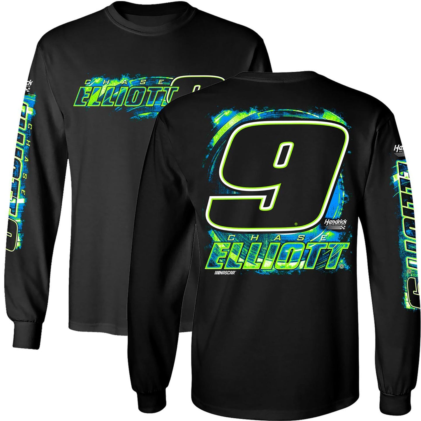 Chase Elliott #9 Black Long Sleeve T-shirt