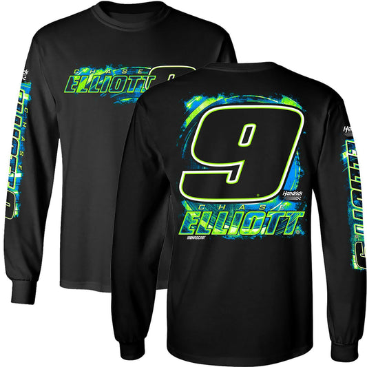 Chase Elliott #9 Black Long Sleeve T-shirt