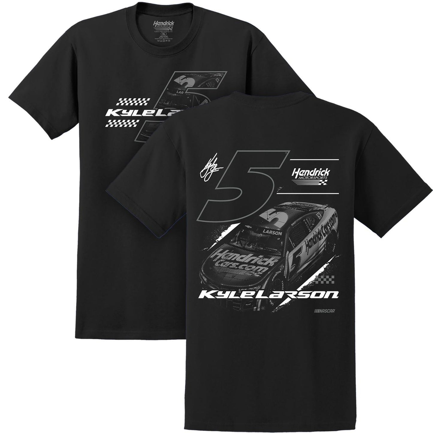 Kyle Larson #5 HendrickCars.com Tonal Black T-shirt