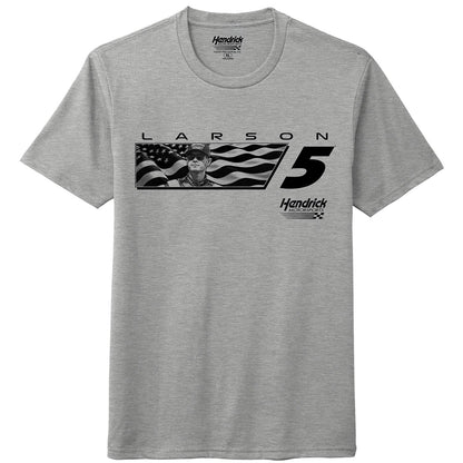 Kyle Larson #5 Grey Flag T-shirt