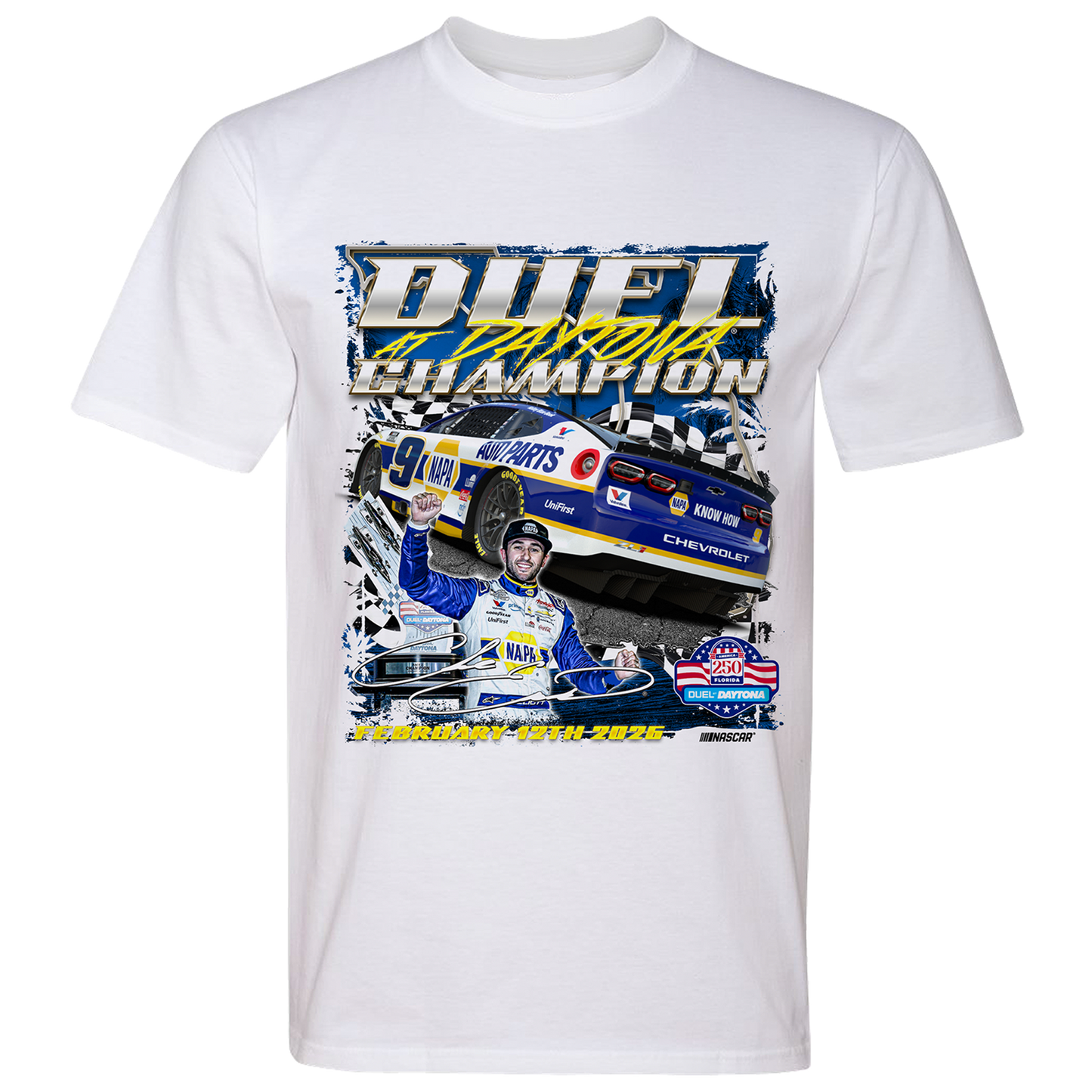 Chase Elliott #9 2026 Duel 2 at Daytona RACE WIN T-shirt