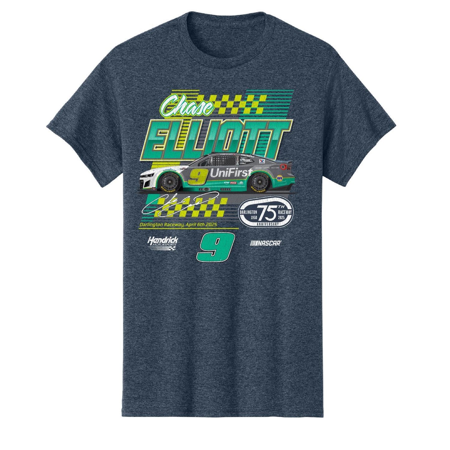 Chase Elliott #9 UniFirst Darlington Throwback T-shirt