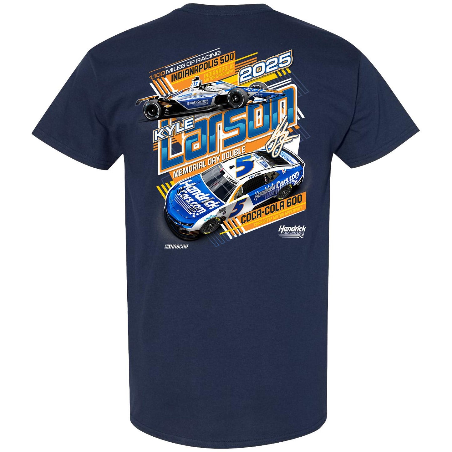 Kyle Larson 2025 H1100 Dual Car T-shirt