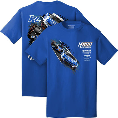 Kyle Larson #5/#17 2025 H1100 HendrickCars.com Dual Car Royal Blue T-shirt