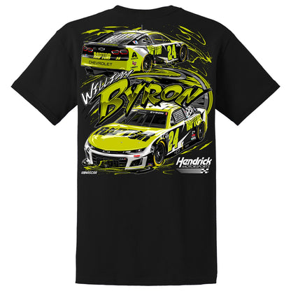 William Byron #24 2025 Black Raptor T-shirt