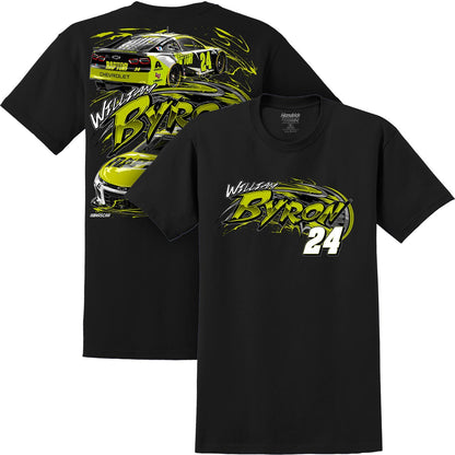 William Byron #24 2025 Black Raptor T-shirt