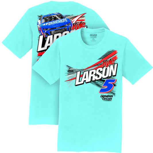 Kyle Larson #5 HendrickCars.com True Light Blue Car T-shirt