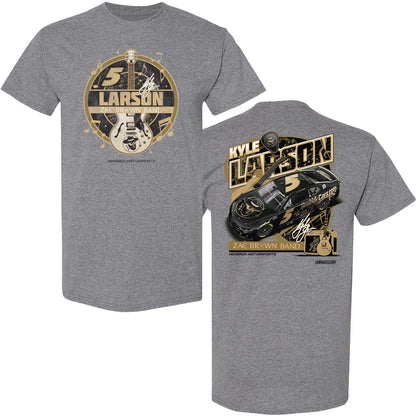 Kyle Larson #5 HendrickCars.com / Zac Brown Band Gray Guitar T-shirt