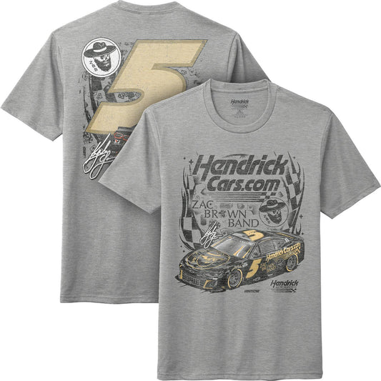 Kyle Larson #5 HendrickCars.com / Zac Brown Band Heather Gray T-shirt