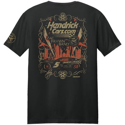 Kyle Larson #5 HendrickCars.com / Zac Brown Band Black T-shirt