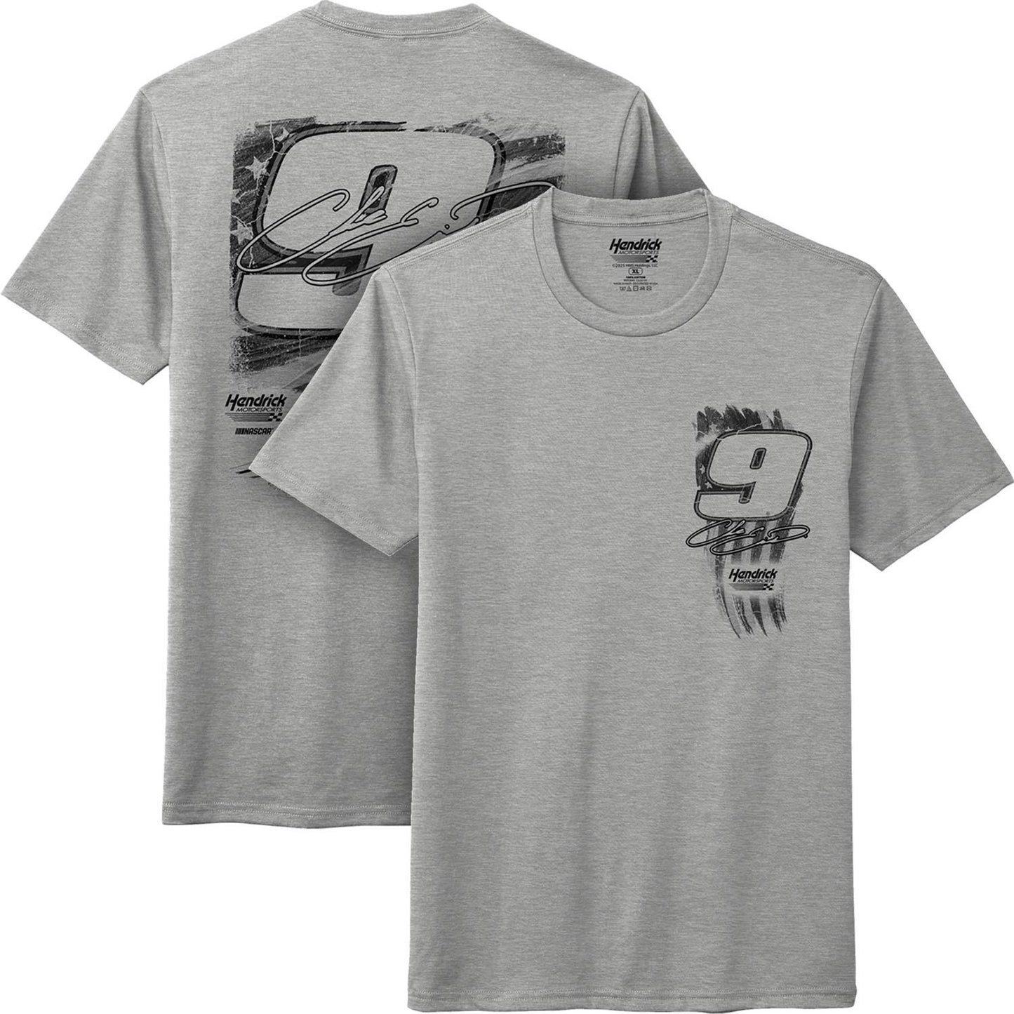 Chase Elliott #9 NAPA Salute Heather Gray T-shirt