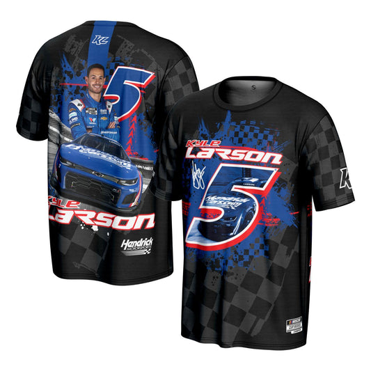 Kyle Larson #5 HendrickCars.com Sublimated Black T-shirt