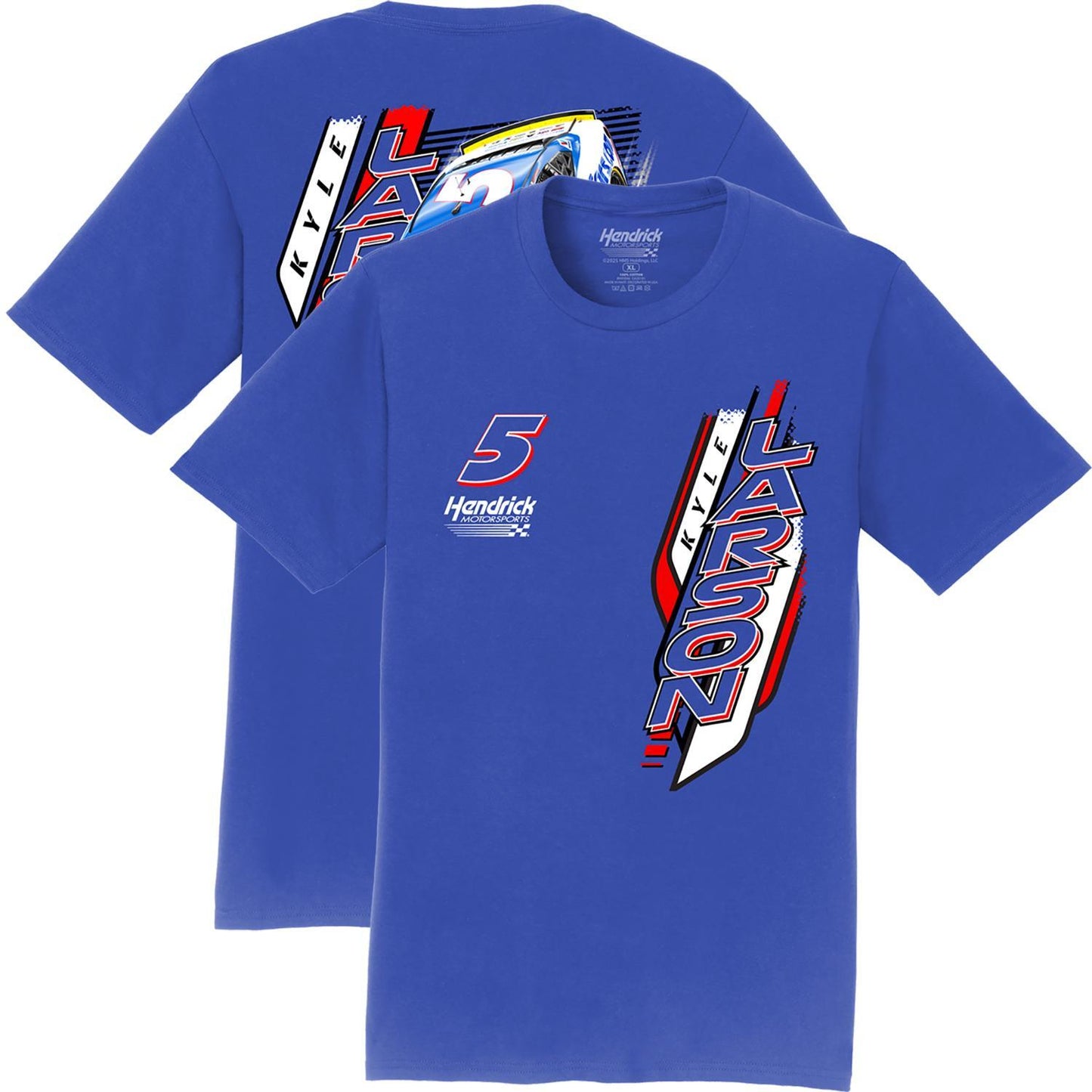Kyle Larson #5 2025 NASCAR Champion HendrickCars.com T-shirt