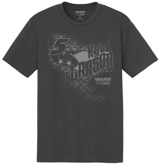 Kyle Larson #5 Charcoal Flag T-shirt