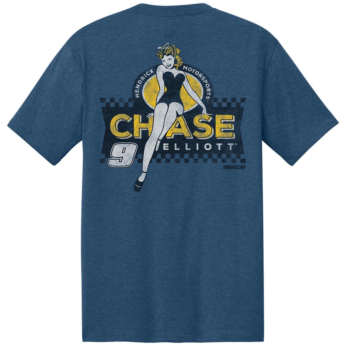 Chase Elliott #9 Neptune Blue Pinup T-shirt