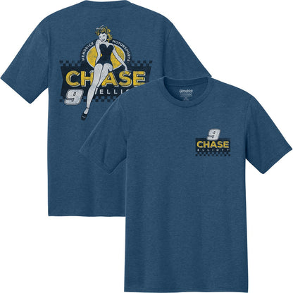 Chase Elliott #9 Neptune Blue Pinup T-shirt