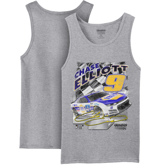 Chase Elliott #9 NAPA Heather Gray Tank Top