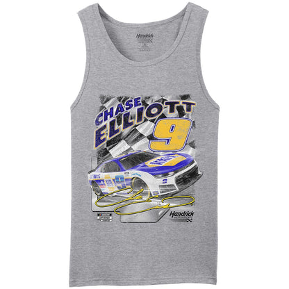 Chase Elliott #9 NAPA Heather Gray Tank Top
