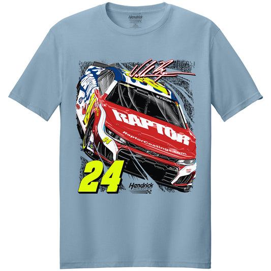 William Byron #24 Raptor Stone Blue Car T-shirt