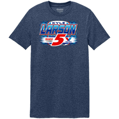 Kyle Larson #5 Valvoline Navy Blue T-shirt