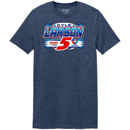 Kyle Larson #5 Valvoline Navy Blue T-shirt