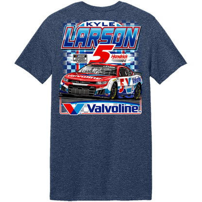 Kyle Larson #5 Valvoline Navy Blue T-shirt