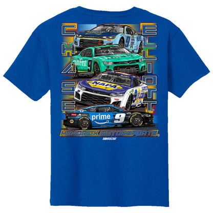 Chase Elliott #9 Youth Multi Sponsor 4-Car T-shirt