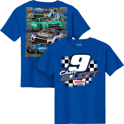 Chase Elliott #9 Youth Multi Sponsor 4-Car T-shirt