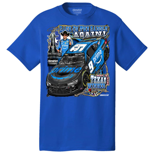 Chase Elliott #9 Amazon Prime 2026 Texas RACE WIN T-shirt