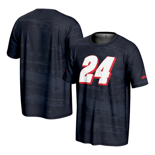 William Byron #24 Patriotic Sublimated T-shirt