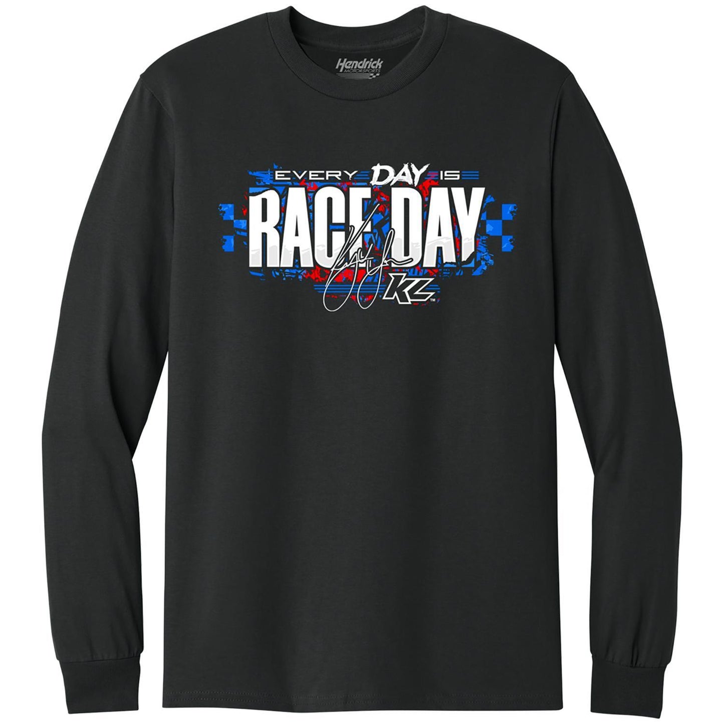 Kyle Larson #5 HendrickCars.com 2026 Every Day Is Race Day Black Long Sleeve T-shirt